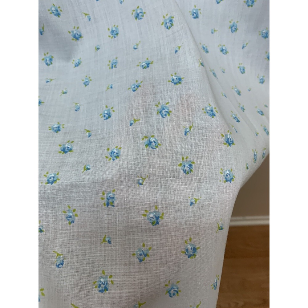 Vintage Najla New York Night Shirt Dainty Blue Floral Cotton Dacron M USA NOS - Picture 8 of 11